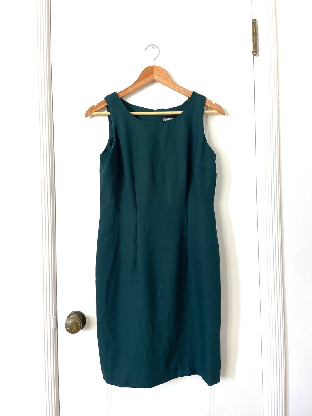 Vintage Sleeveless Sheath Dress in Deep Teal